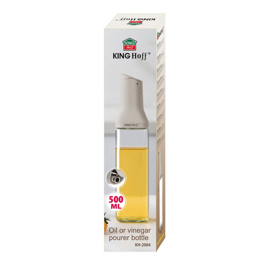 SZKLANA BUTELKA 500ml Z NALEWAKIEM DO OCTU I OLIWY KINGHOFF KH-2004