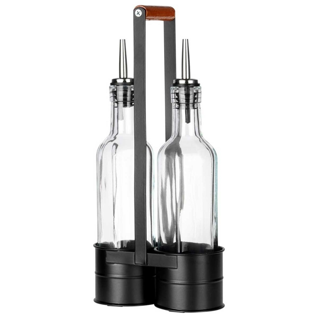 BUTELKI SZKLANE DO OLIWY OCTU 2x 250ml W STOJAKU 229274