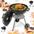 GRILL WĘGLOWY Z POKRYWĄ 41cm KINGHOFF KH-2033