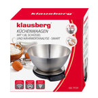 ELEKTRONICZNA WAGA KUCHENNA 5kg/1.8l KLAUSBERG KB-7939 Bluetooth