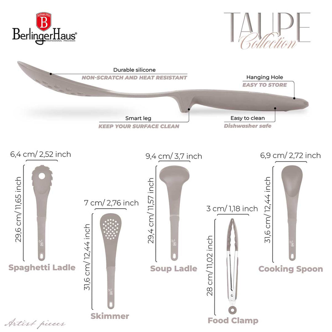 ZESTAW PRZYBORÓW KUCHENNYCH BERLINGER HAUS BH-6335 TAUPE