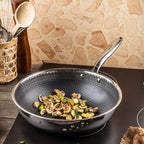 PATELNIA STALOWA WOK 28cm Z POWŁOKĄ PLASTER MIODU KLAUSEBRG KB-9024