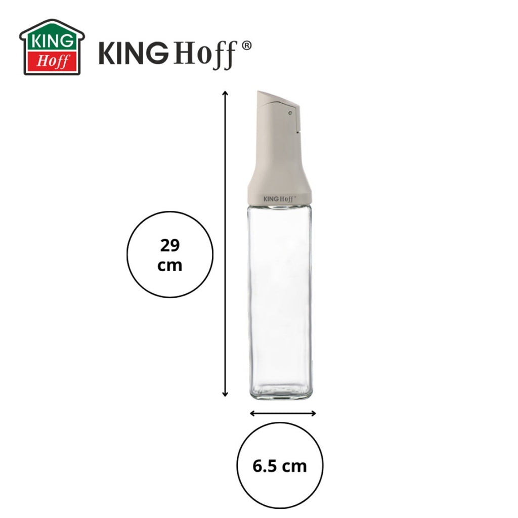 SZKLANA BUTELKA 500ml Z NALEWAKIEM DO OCTU I OLIWY KINGHOFF KH-2004