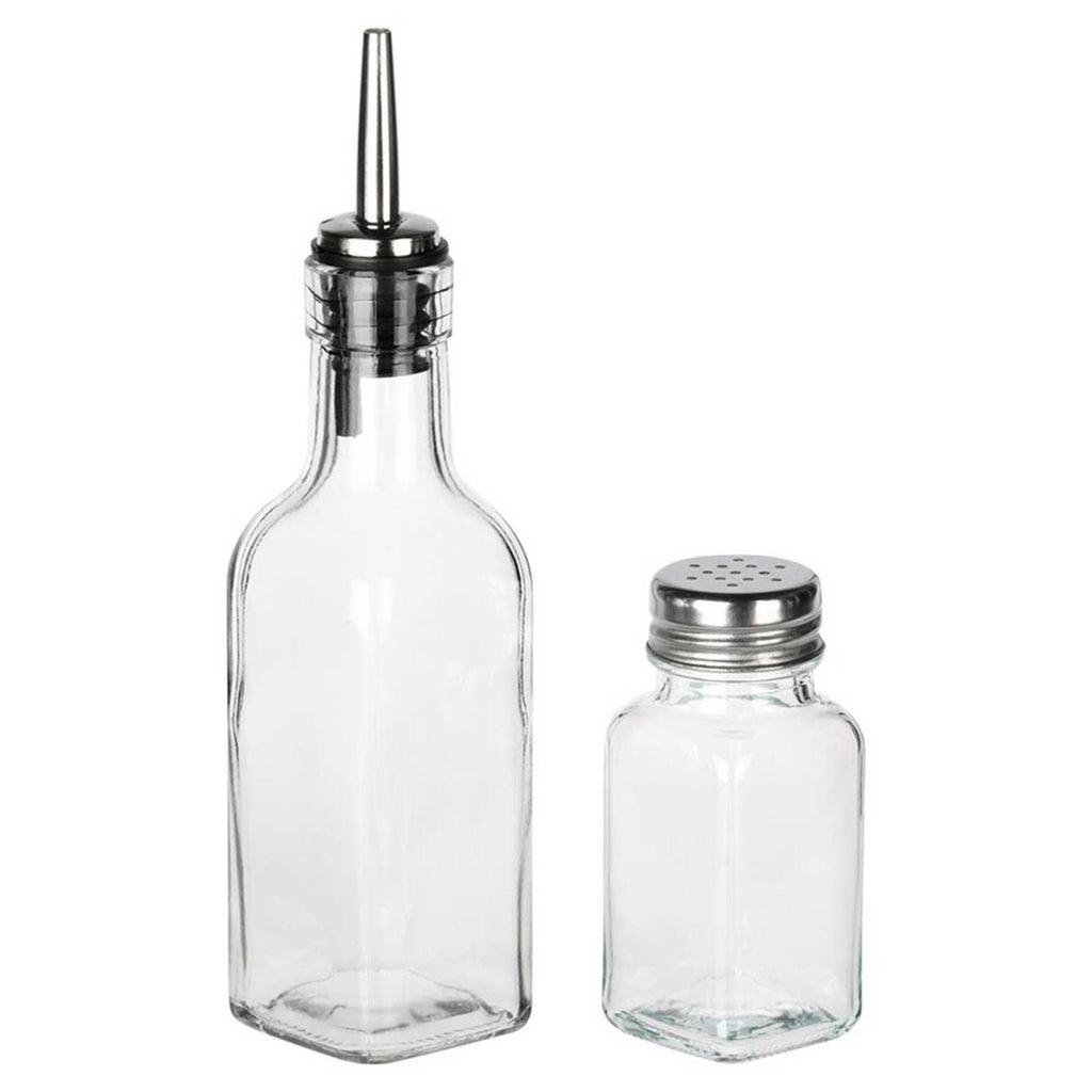 BUTELKI SZKLANE DO OLIWY OCTU 2x 250ml PRZYPRAWNIKI W STOJAKU 229276