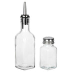 BUTELKI SZKLANE DO OLIWY OCTU 2x 250ml PRZYPRAWNIKI W STOJAKU 229276