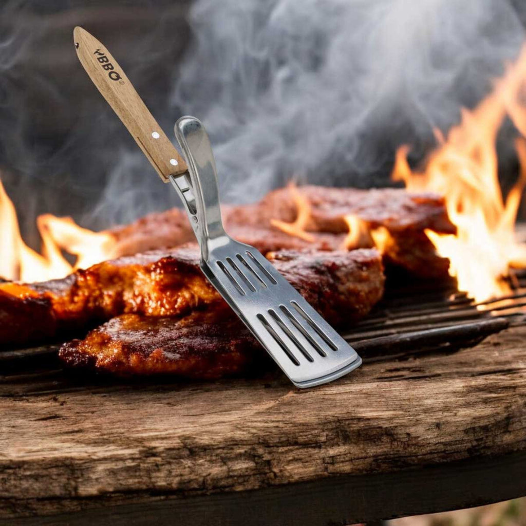 ŁOPATKA I SZCZYPCE DO GRILLA BBQ 2w1 489330