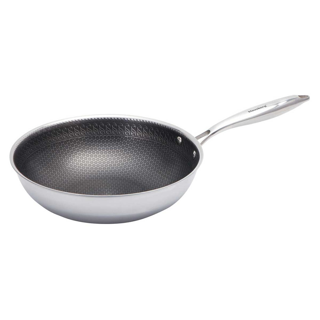 PATELNIA STALOWA WOK 28cm Z POWŁOKĄ PLASTER MIODU KLAUSEBRG KB-9024